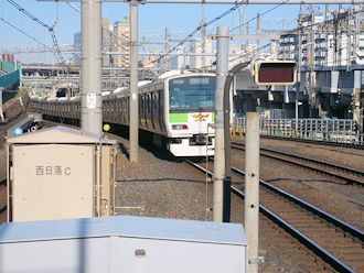 西日暮里からの山手線