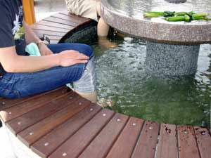 つるの足湯