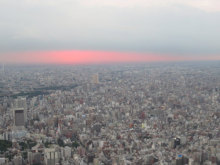 夕日が沈み始めた