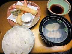 天ぷらとお吸い物